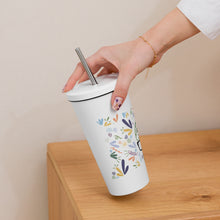 Load image into Gallery viewer, Insulated tumbler with a straw